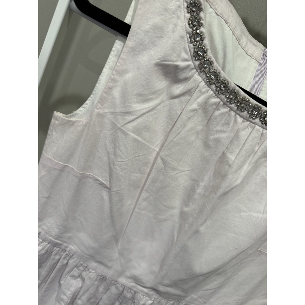 Crewcuts J Crew Lavender Fit & Flare Sleeveless Rhinestone 100% Cotton Dress 14 - Picture 3 of 6